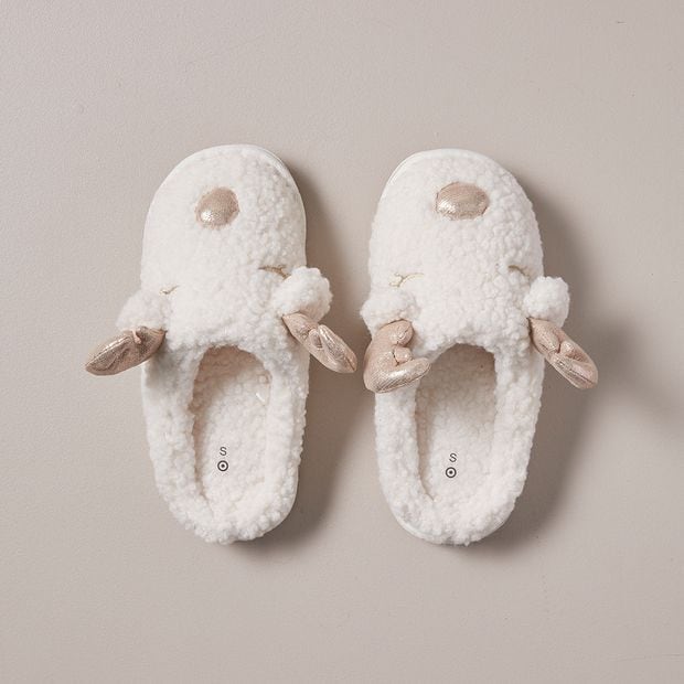 Womens Reindeer Xmas Scuff Slippers Target Australia