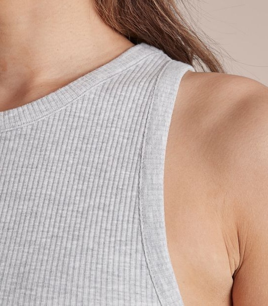 Lily Loves Ribbed Racer Tank Top