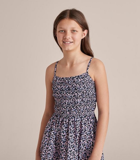 SW251781_01 S23 SL TIERED MIDI DRESS BLUE