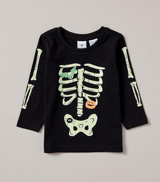 Unsiex Baby Family Matching Glow In The Dark Skeleton Cotton Pyjama Set
