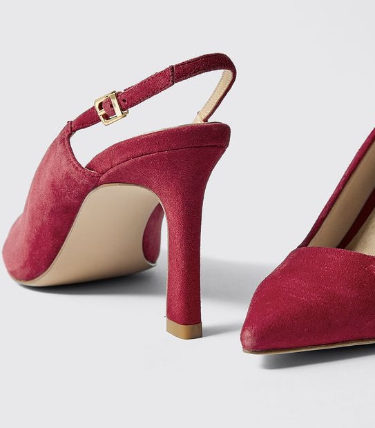 Preview Denton Suede Sling Back Heels - Red
