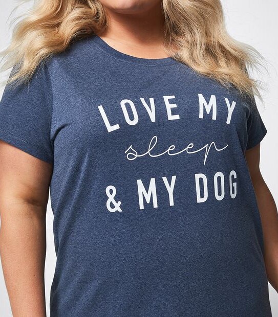 Extended Sizing Love Sleep and Dog Nightie