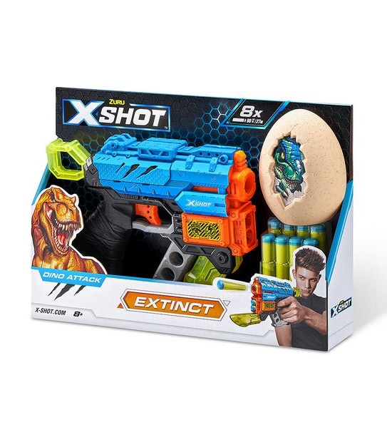 X-Shot Dino Attack Extinct Blaster (8 Darts, 1 Egg) by ZURU
