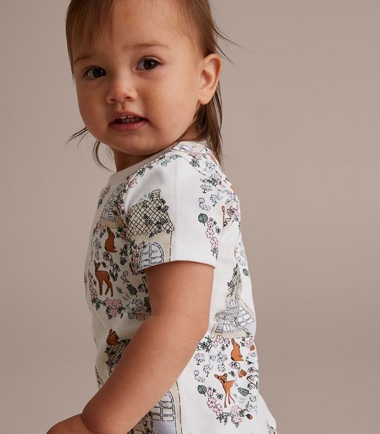 Baby Organic Cotton Cottage Pyjama Set Target Australia