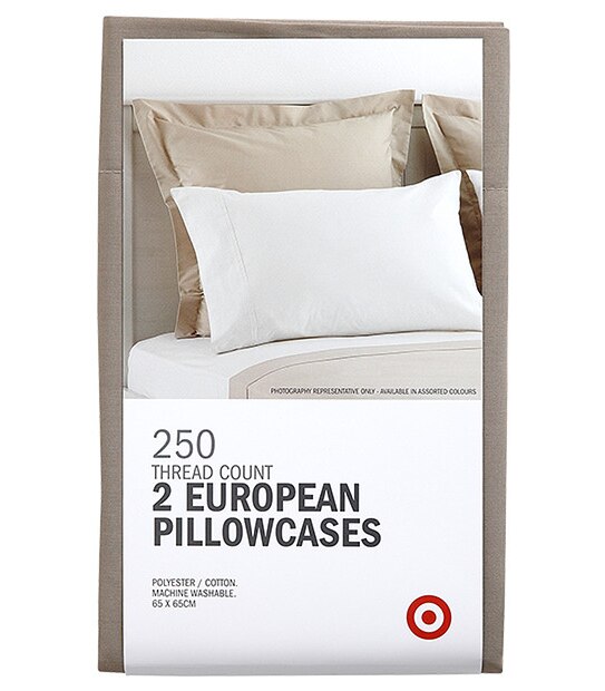 2 Pack 250 Thread Count European Pillowcases Target Australia