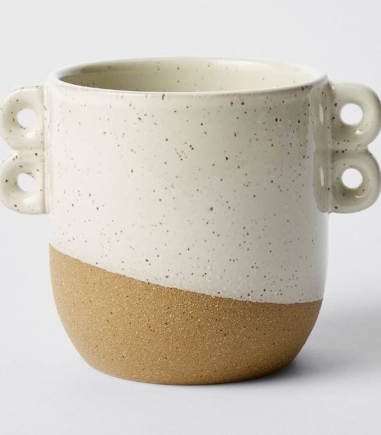 Speckle Glaze Handle Pot - Small
