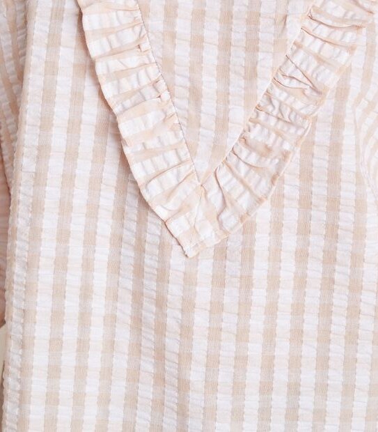Lily Loves Victoriana Puff Sleeve Gingham Blouse