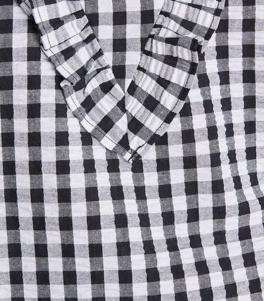 Lily Loves Victoriana Puff Sleeve Gingham Blouse