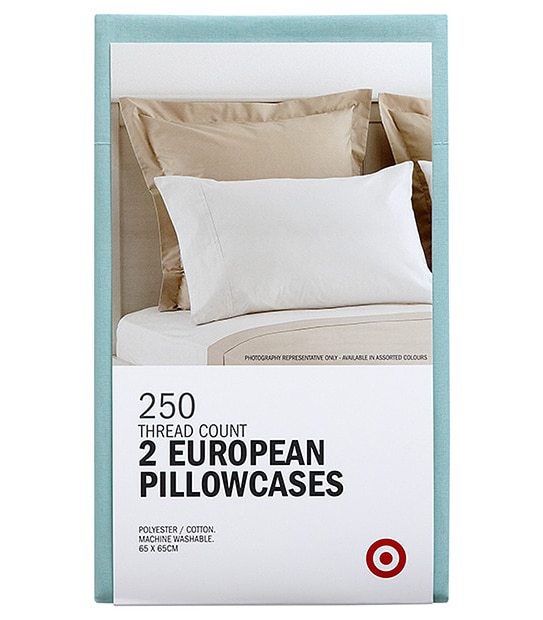 250 Thread Count 2 Pack European Pillowcases