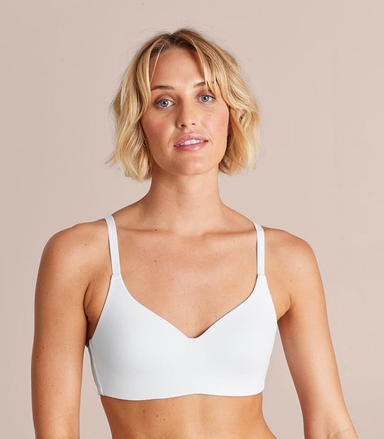 Cotton Wirefree T-Shirt Bra - White