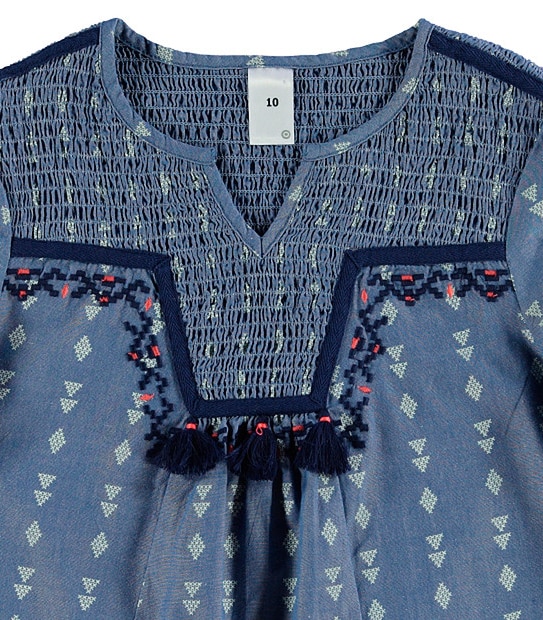 Shirred Yoke Top