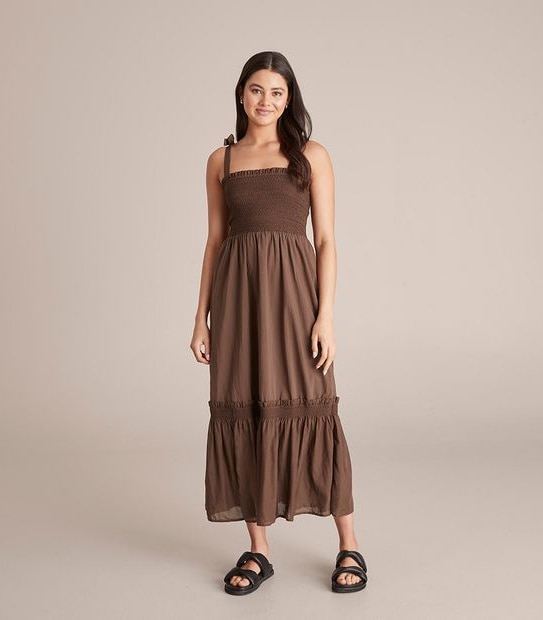 Lily Loves Strappy Shirred Midi Dress Target Australia