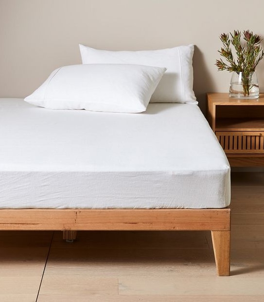 Premium Linen Fabric Fitted Sheet