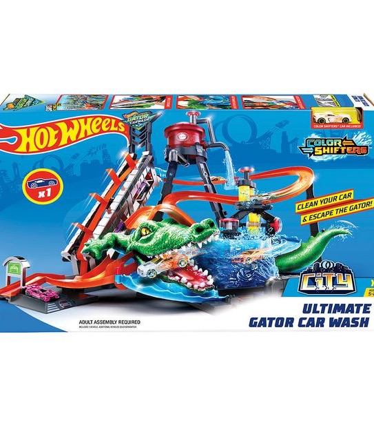 Hot Wheels&reg; City Ultimate Gator Car Wash&trade; Playset