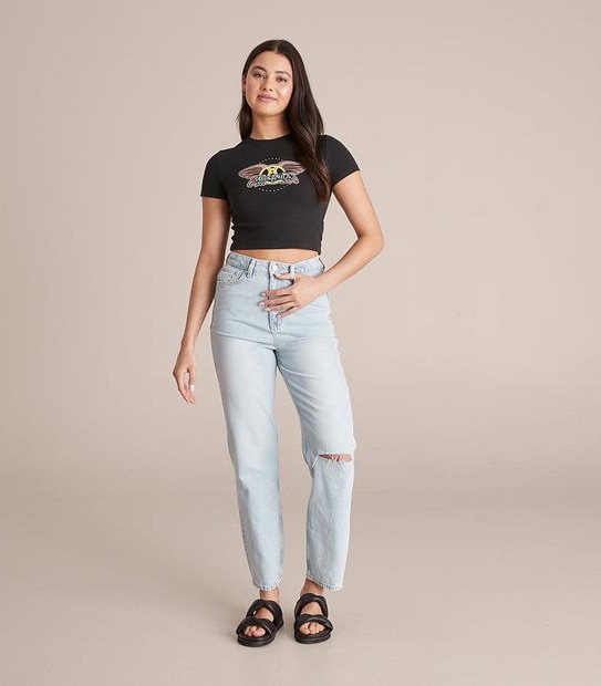 Licensed Aerosmith Baby Crop T-Shirt