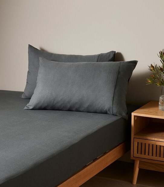 2 Pack Premium Linen Fabric Pillowcases
