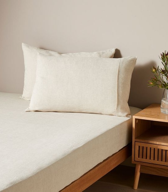 2 Pack Premium Linen Fabric Pillowcases