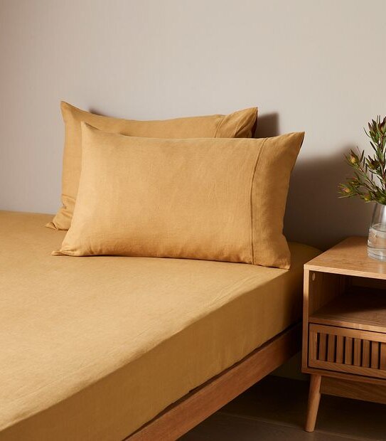 2 Pack Premium Linen Fabric Pillowcases