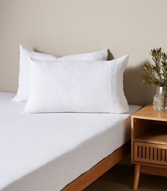 2 Pack Premium Linen Fabric Pillowcases
