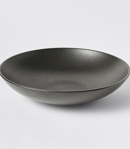 Textured Espresso Pebble Serving Bowl