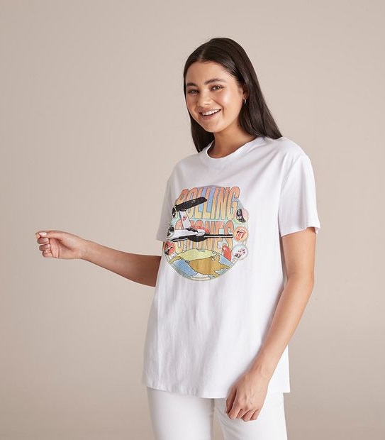 The Rolling Stones Crew Neck Boxy T-Shirt