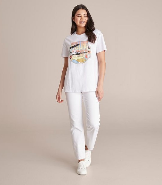 The Rolling Stones Crew Neck Boxy T-Shirt