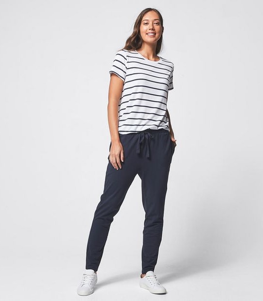 Organic Cotton Jersey Drop Crotch Pants