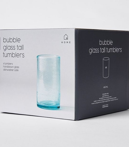 4 Pack Bubble Glass Tall Tumblers