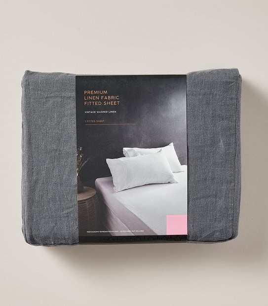 Premium Linen Fabric Fitted Sheet