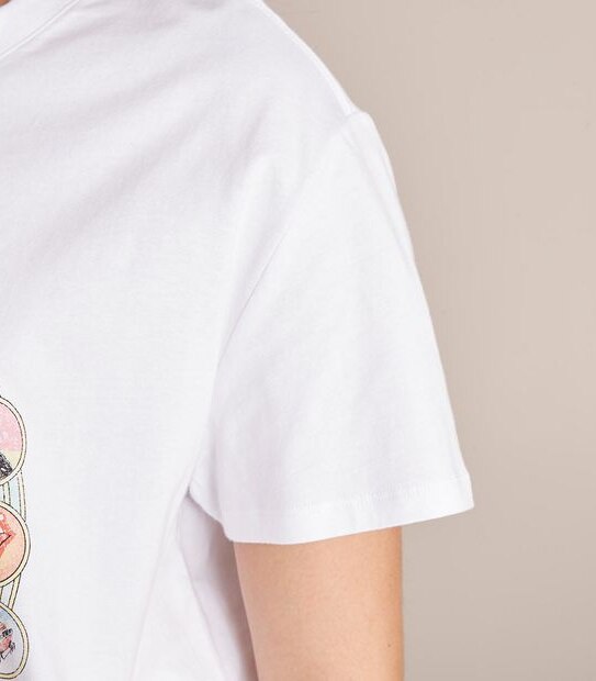 The Rolling Stones Crew Neck Boxy T-Shirt