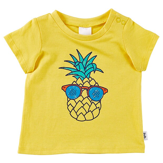 Short Sleeve Pineapple Print T-Shirt