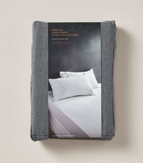 2 Pack Premium Linen Fabric Pillowcases