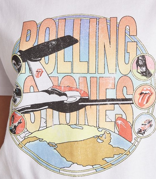 The Rolling Stones Crew Neck Boxy T-Shirt