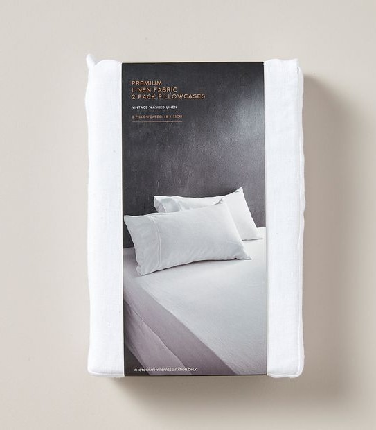 2 Pack Premium Linen Fabric Pillowcases Target Australia