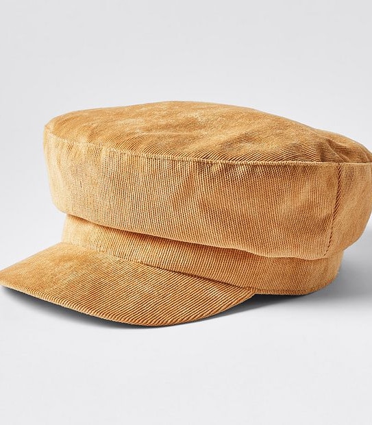 Lily Loves Fine Cord Baker Boy Hat - Yellow