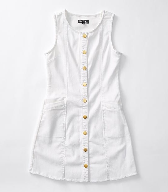 Future You Button Down Denim Dress