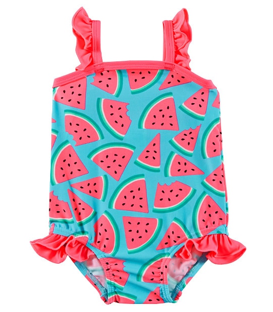 Girls' One Piece Bathers - Watermelon