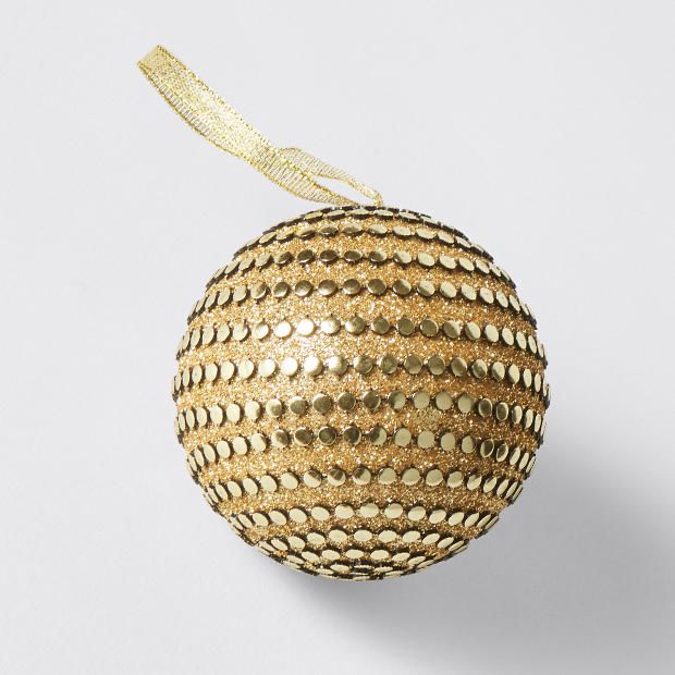 Mono Luxe Christmas Beaded Bauble Mono Luxe Christmas Beaded Bauble