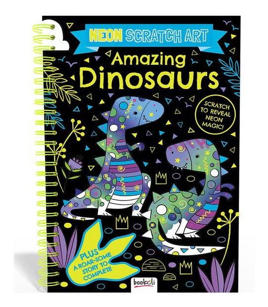 Scratch Art Fun: Amazing Dinosaurs Neon