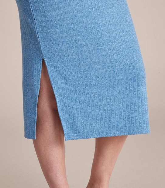 Maternity Bodycon Split Midi Dress
