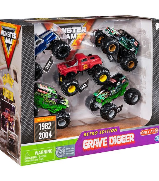 1:64 Grave Digger Evolution Retro Edition 5 Pack Exclusive