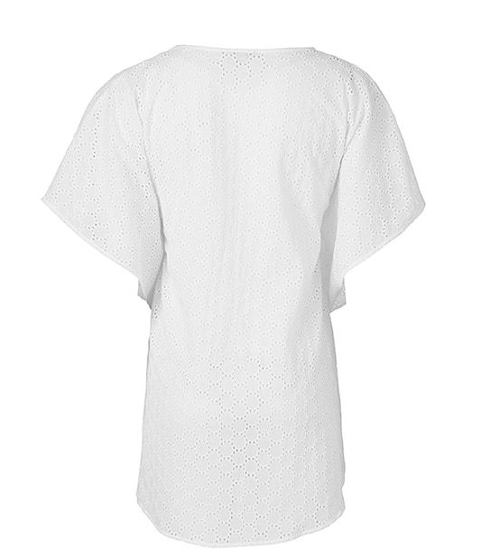 Swim Lace Kaftan - White