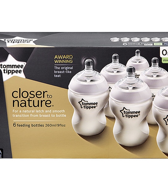 Tommee Tippee&reg; Closer To Nature&reg; Feeding Bottles 6 x 260 mls