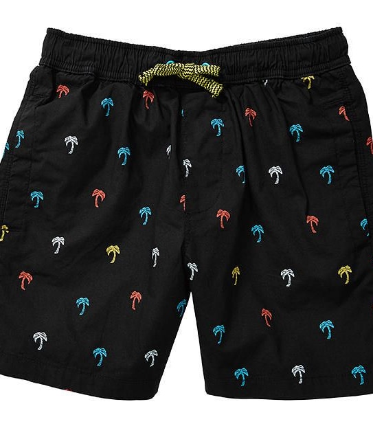 Palm Tree Boardshorts - Black