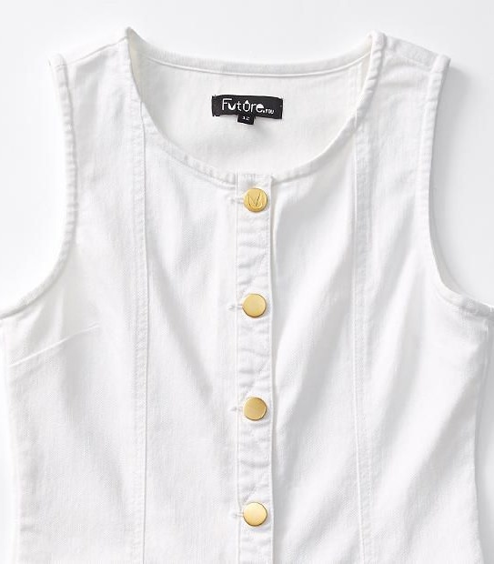 Future You Button Down Denim Dress