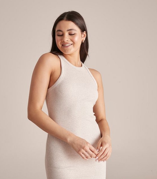 Lily Loves Rib Racer Midi Dress