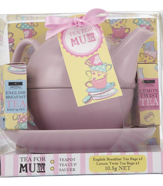 Ceramic Tea Pot + Tea Bag Set