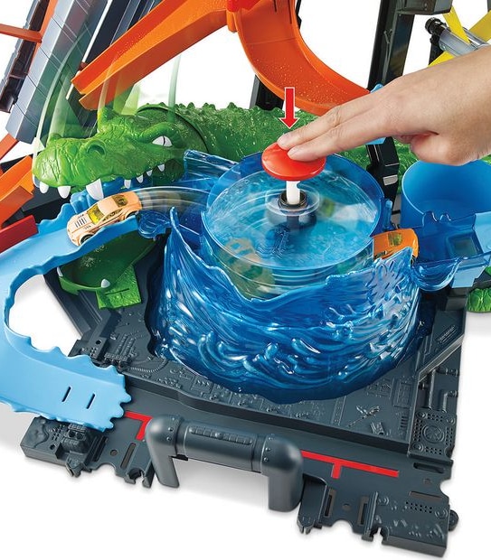 Hot Wheels&reg; City Ultimate Gator Car Wash&trade; Playset