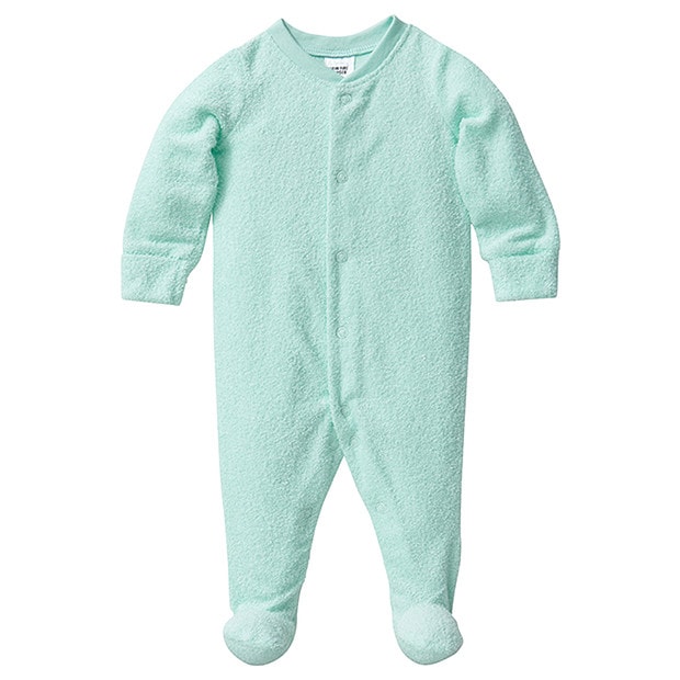 Baby Stretch Terry Coverall - Green