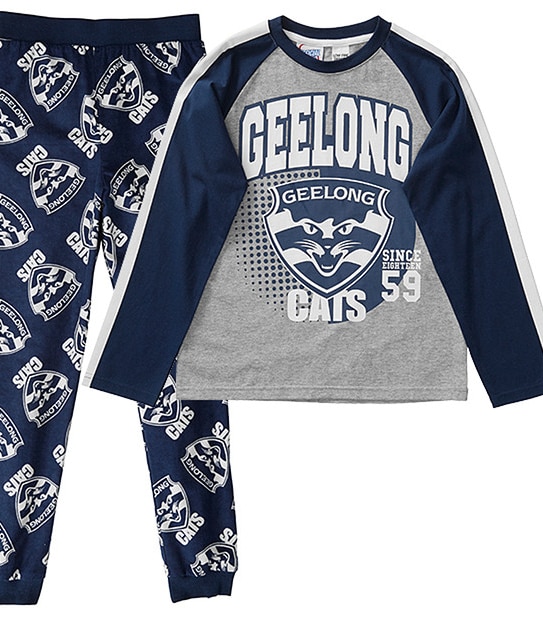 AFL Geelong Cats Jersey Flannelette Pyjama Set